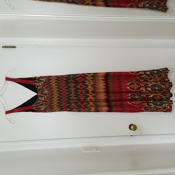 California Woman boho printed maxi dress Size M - Picture 7 of 11